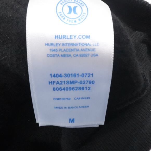 Hurley Hoodie Mens Medium Tropical Floral Graphic Surf Enjoy Pullover Sweatshirt - Picture 15 of 16